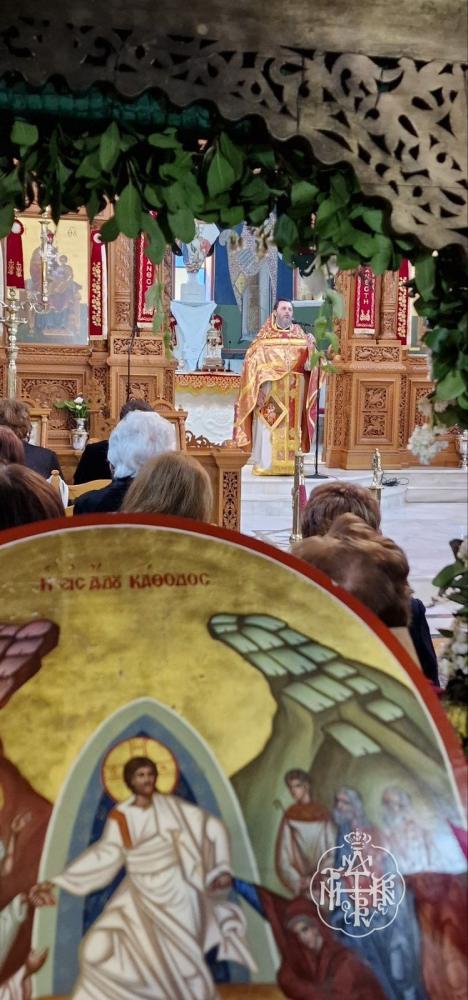 ΚΥΡΙΑΚΗ ΤΟΥ ΘΩΜΑ ΚΑΙ ΑΝΑΣΤΑΣΙΜΗ ΛΙΤΑΝΕΙΑ ΤΗΣ ΠΑΝΑΓΙΑΣ ΤΗΣ ΠΑΡΗΓΟΡΗΤΡΙΑΣ ΣΤΟΝ ΙΕΡΟ ΝΑΟ ΑΓΙΟΥ ΔΗΜΗΤΡΙΟΥ ΝΕΑΣ ΕΛΒΕΤΙΑΣ ΒΥΡΩΝΟΣ