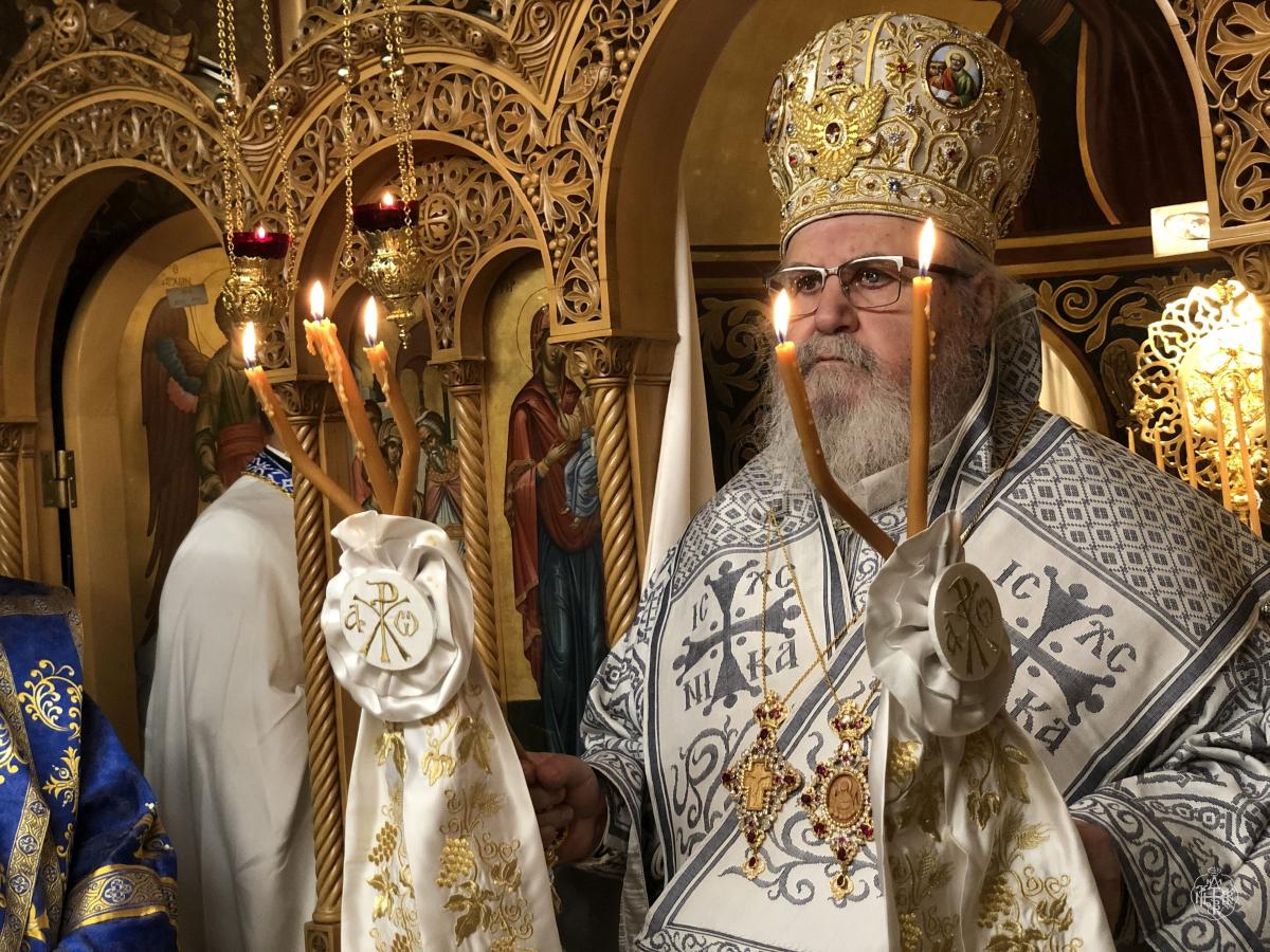 ΑΡΧΙΕΡΑΤΙΚΗ ΘΕΙΑ ΛΕΙΤΟΥΡΓΙΑ ΓΙΑ ΤΗΝ ΕΟΡΤΗ ΤΩΝ ΕΙΣΟΔΙΩΝ ΤΗΣ ΘΕΟΤΟΚΟΥ ΣΤΟ ΙΕΡΟ ΠΑΡΕΚΛΛΗΣΙΟ ΤΗΣ ΟΡΘΟΔΟΞΟΥ ΧΡΙΣΤΙΑΝΙΚΗΣ ΕΝΩΣΕΩΣ ΚΟΡΑΣΙΔΩΝ (ΟΧΕΚ) ΒΥΡΩΝΟΣ