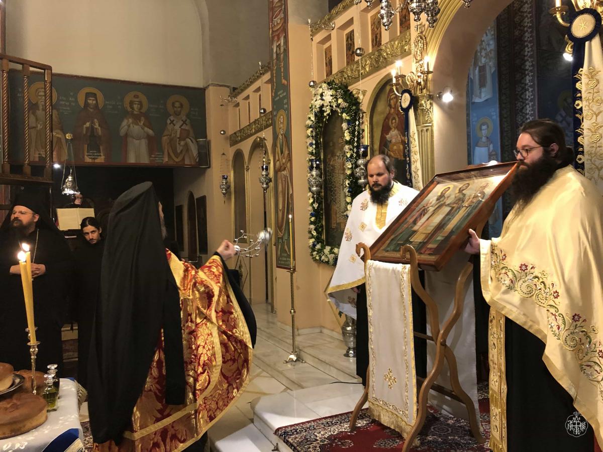 ΠΑΝΗΓΥΡΙΚΟΣ ΑΡΧΙΕΡΑΤΙΚΟΣ ΕΣΠΕΡΙΝΟΣ ΣΤΟΝ ΙΕΡΟ ΝΑΟ ΑΓΙΩΝ ΤΡΙΩΝ ΙΕΡΑΡΧΩΝ ΚΑΙΣΑΡΙΑΝΗΣ
