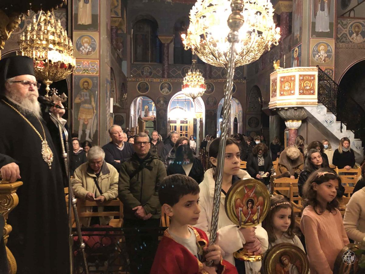 ΟΙ Α΄ ΧΑΙΡΕΤΙΣΜΟΙ ΠΡΟΣ ΤΗΝ ΥΠΕΡΑΓΙΑ ΘΕΟΤΟΚΟ ΣΤΟΝ ΙΕΡΟ ΝΑΟ ΕΥΑΓΓΕΛΙΣΜΟΥ ΤΗΣ ΘΕΟΤΟΚΟΥ-ΑΓΙΑΣ ΦΩΤΕΙΝΗΣ ΥΜΗΤΤΟΥ